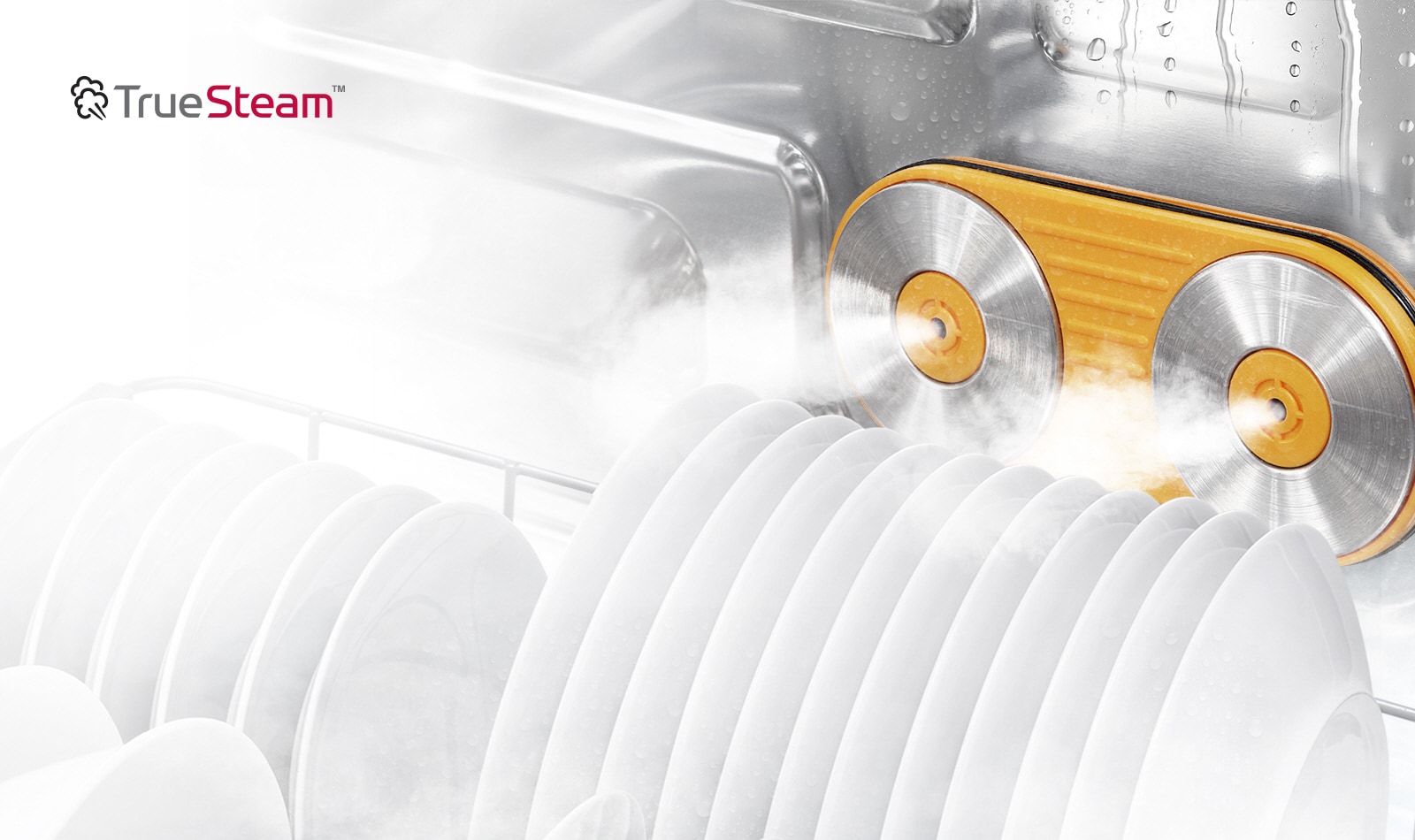 Poderoso lavado TrueSteam™ con limpieza brillante